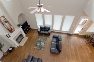 17215 Bland Mills Ln, Richmond Tx 77407-View of living room from 2nd floor